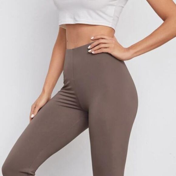 Shein NWT High Waist Soft Solid Leggings - Picture 3 of 5